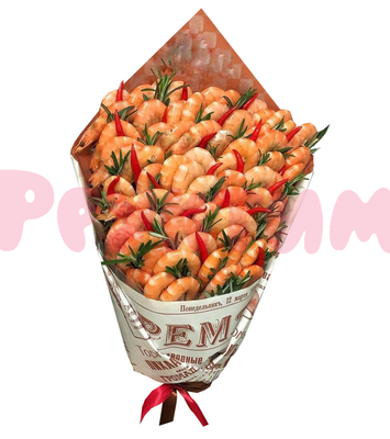Мужской букет с креветками