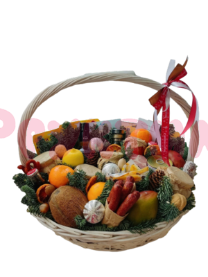 Подарочная новогодняя корзина микс